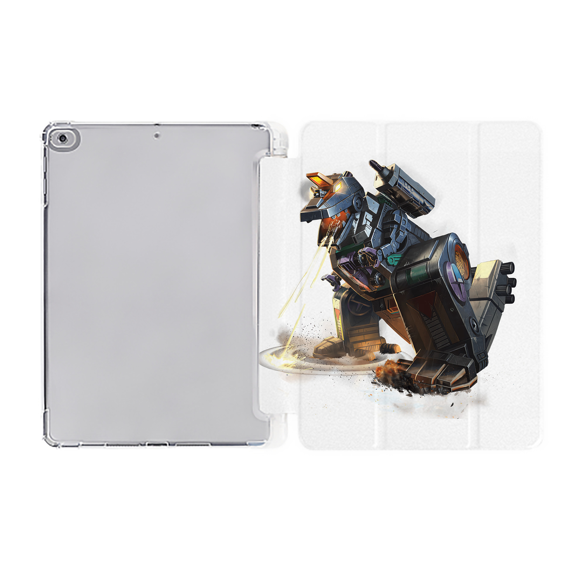 （画像用） Transformers トランスフォーマー IPad ケース ペン収納付き 三つ折りスタンド PUレザー×シリコン 対応機種9.5/10.5/10.9インチ